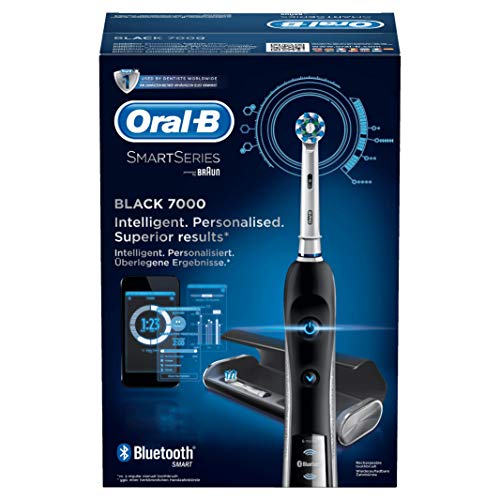 Oral-B PRO 7000 - CrossAction Smart Series Cepillo de Dientes Eléctrico Recargable con Conectividad Bluetooth y Tecnología Braun, Edición Black