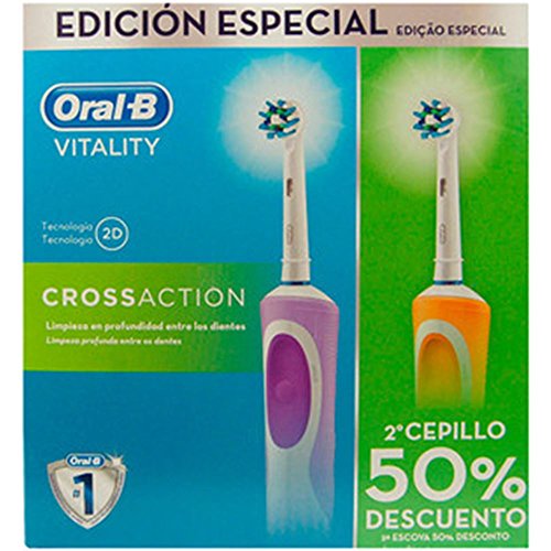 Oral-B Vitality Plus TriZone - Cepillo de dientes eléctrico recargable, 2 unidades