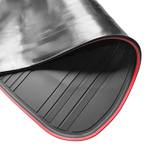 OREALTECH Alfombrillas Impermeable de Carga para Todo Clima para Coche Conductor Izquierdo Látex, Roja-Roja 5 Piezas para 3 Series G20 2019