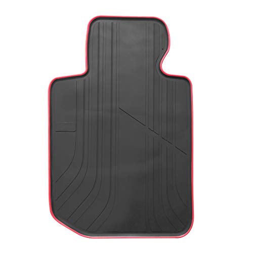 OREALTECH Alfombrillas Impermeable de Carga para Todo Clima para Coche Conductor Izquierdo Látex, Roja-Roja 5 Piezas para 3 Series G20 2019