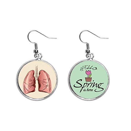 Organ Pulmón Humano Ilustración Decoración Cuelga Temporada Pendiente Joyería