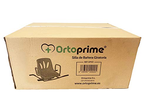 OrtoPrime Silla Bañera Giratoria 360º - Asiento Bañera Adulto Cómoda TRANSFERENCIA - Silla Ducha Mayores FÁCIL ACCESO - Silla de Baño ANTIDESLIZANTE