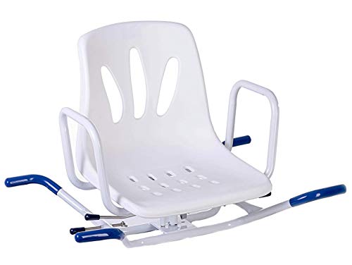 OrtoPrime Silla Bañera Giratoria 360º - Asiento Bañera Adulto Cómoda TRANSFERENCIA - Silla Ducha Mayores FÁCIL ACCESO - Silla de Baño ANTIDESLIZANTE
