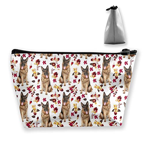 Osmykqe German Shepherd Dog Large Makeup Portable Travel Cosmetic Bags Professional Train Cases