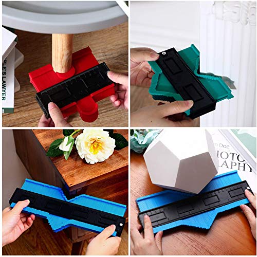 OurTop Medidor de Contornos, 2 Piezas Copiador de Contornos Medidor de Perfil Duplicador de Contornos Copiar Contornos Herramienta de Medición de Perfil Irregular Para MedicióN Precisa