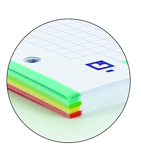 Oxford Black N'Colours - Cuaderno - 4 Agujeros, Tapa Plástico, 80 Hojas, A4, 5 x 5, Negro