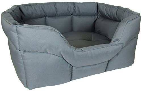 P & L Superior Pet Beds - Camas para Mascotas Resistentes, rectangulares, Impermeables, Cama Softee, tamaño Mediano, (57 x 47 x 24 cm), Color marrón