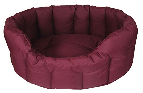 P & L superior Pet Beds – Cesta Ovalada Impermeable ultrarésistant Burdeos