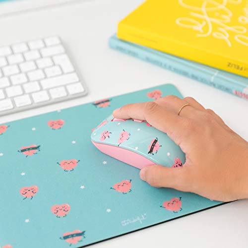 Pack 2 en 1 de Ratón y Alfombrilla Marca Mr. Wonderful de Corazones