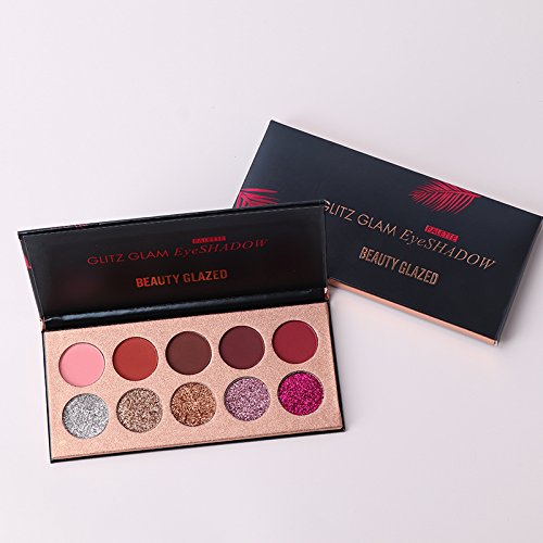 Paleta de sombras de ojos de 18 colores con purpurina resistente al agua, paleta de sombras de ojos profesional con perlas metálicas