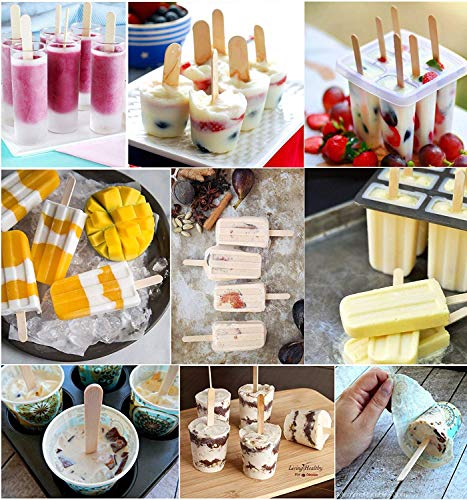 Palitos de madera,Popsicle,Palitos De Madera Manualidades,Palitos De Madera Helado,palos de helados de madera (300PCS) (Color primario)
