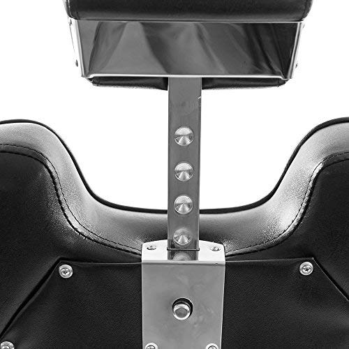 PanaCasa - Sillón Peluquería Barbería Maquillaje Tapizado PU Giratorio Ajustable negro