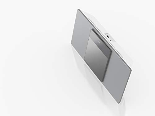 Panasonic SC-HC410EG-S- Microcadena para Hogar (40 W, Space Tune By Technics, Bluetooth, USB Dual, FM, AUX 3.5 mm, Instalable en Pared, Elegante y Minimalista, Sonido Envolvente) Color Gris