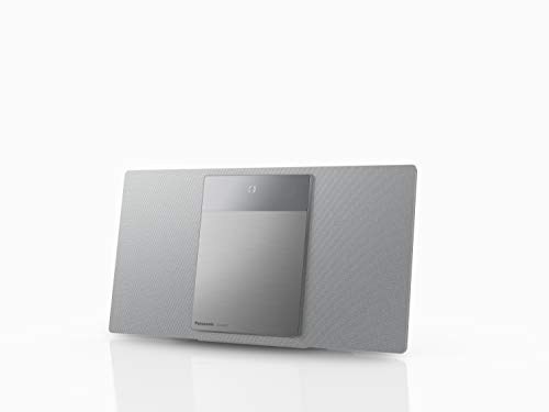 Panasonic SC-HC410EG-S- Microcadena para Hogar (40 W, Space Tune By Technics, Bluetooth, USB Dual, FM, AUX 3.5 mm, Instalable en Pared, Elegante y Minimalista, Sonido Envolvente) Color Gris