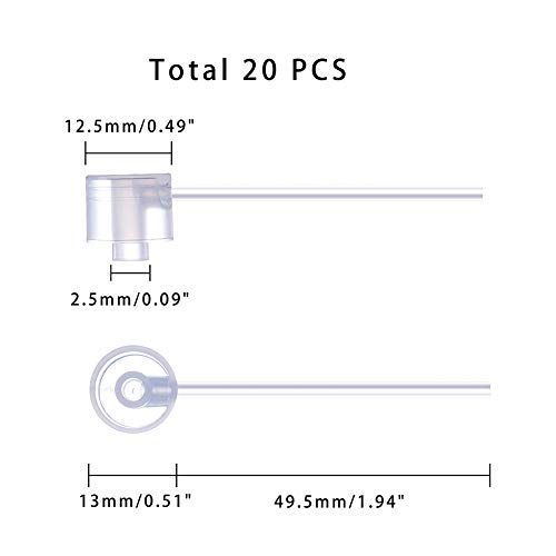 PandaHall Elite - 20 Bombas de Repuesto para Perfume, dispensador de cosméticos, Herramienta de Transferencia para Viaje Recargable, atomizador de Perfume, Botella de Spray