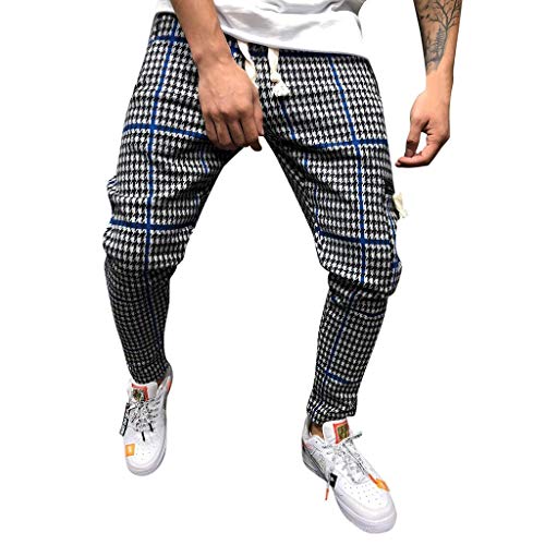 Pantalones Casuales Deportivos de Rayas para Hombre Casual Tallas Grandes Trabajo Corta Pantalones Pants Deportivo Pantalon Fitness Chandal Ajustable riou