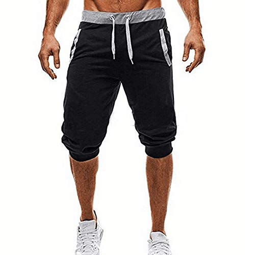 Pantalones Cortos Hombre Deporte Pantalones Corto Entrenamiento para Hombres Deportivo Fitness Jogging Elastic Stretchy Bodybuilding Bermuda Sweatpants riou
