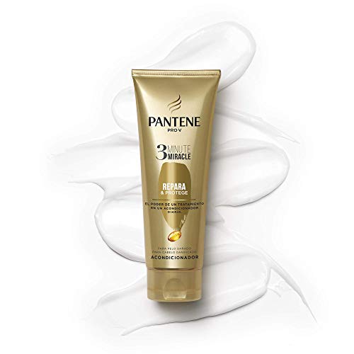 Pantene Pro-V Repara y Protégé Neceser Rescate - Pack ahorro para pelo dañado, Champú 250ml + Acondicionador Diario 3MM 200ml + Mascarilla Capilar Reconstructora de Keratina 300ml + Ampollas 2x15ml