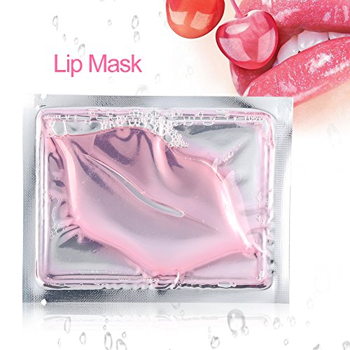 Paquete de 15 Máscaras de Labios de Cristal de Colágeno Rosadas Máscaras de Labios Más Gruesas Quitar La Piel Muerta Anti Agrietado Y Antienvejecimiento