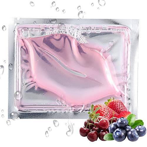Paquete de 15 Máscaras de Labios de Cristal de Colágeno Rosadas Máscaras de Labios Más Gruesas Quitar La Piel Muerta Anti Agrietado Y Antienvejecimiento