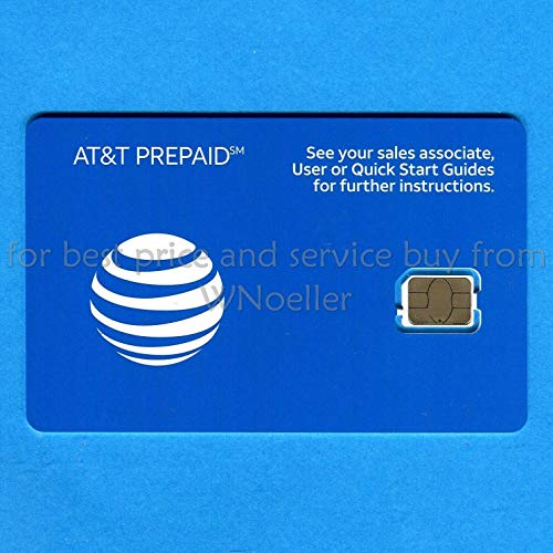 Paquete de 2 tarjetas SIM AT&T ATT Nano GSM 4G/3G/2G LTE Kit de iniciación prepago/postpago sin activar datos de texto de conversación y punto de acceso