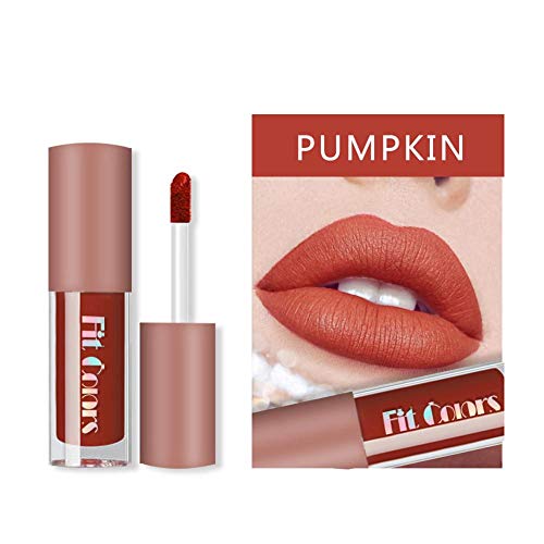 Paquete de 4 paquetes de lápiz labial líquido mate aterciopelado Kit de brillo de labios natural a prueba de agua de larga duración Juego de brillo de labios mate para niñas Mujeres