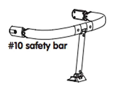 Para Notebook para trona Bloom Fresco Chrome – Estribo de seguridad color blanco – # 10 Safety Bar White