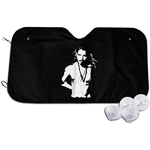 Parabrisas Sun Shade-Sombrilla Parabrisas para Coche Ventana Frontal Plegable Sombrilla Visor Protector Pantalla Rayo UV Reflector-Chris Cornell Topless Graphic