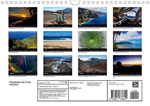 Paradiese der Erde - HAWAII (Wandkalender 2021 DIN A4 quer): Stimmungsvoller Kalender mit Impressionen aus dem Paradies Hawaii (Monatskalender, 14 Seiten )