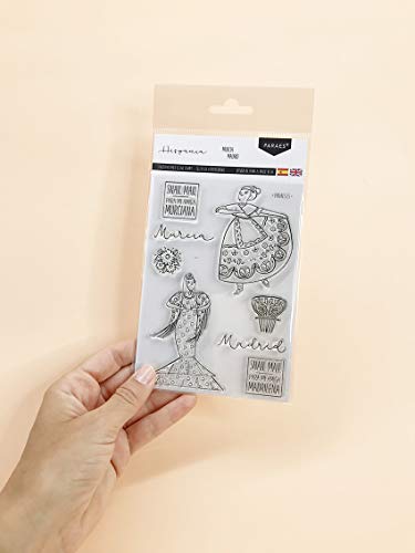 PARAES Madrid y Murcia Sellos scrapbooking silicona fotopolímero, Colección Hispania, scrapbook, álbum de fotos, manualidades, Scrapbooking Materiales