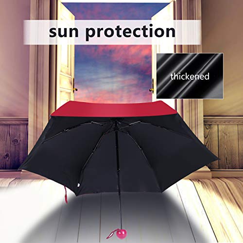 Paraguas Plegable Ultraligero 210T Mini Cápsulas Crema Paraguas Automático Paraguas Plegable de Goma Sombrillas Soleado Viajes (amarillo)