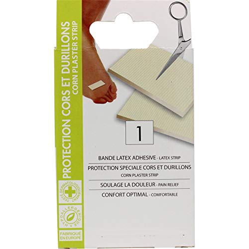 Parches Compresa hipoalergénica para callos en los pies y durillons banda de cortar 9,7 x 6,7 cm