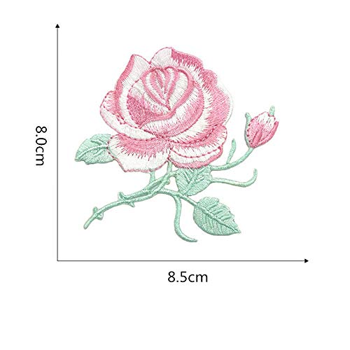 Parches para planchar/Patch Sticker,Se usa para decorar o reparar jeans,chaquetas,mochilas y zapatos de camisetas, crisantemo peonía multicolor 36 piezas