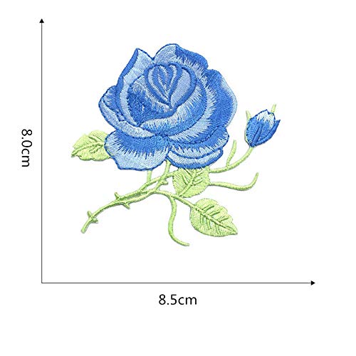 Parches para planchar/Patch Sticker,Se usa para decorar o reparar jeans,chaquetas,mochilas y zapatos de camisetas, crisantemo peonía multicolor 36 piezas