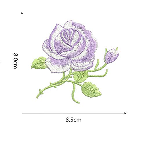 Parches para planchar/Patch Sticker,Se usa para decorar o reparar jeans,chaquetas,mochilas y zapatos de camisetas, crisantemo peonía multicolor 36 piezas