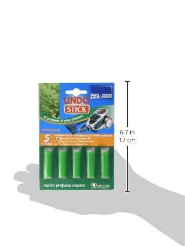 Parodi & Parodi Lindo Stick Desodorante Aspiradora Pino 5 Unidades, Tela, Verde, 11 x 17 x 1 cm, 5 Unidad