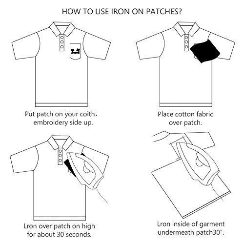 Patch Sticker - RYMALL 42 PC Patch Sticker, Cute DIY Ropa Parches para la camiseta Jeans Ropa Bolsas