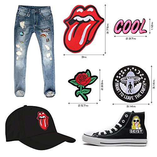 Patch Sticker - RYMALL 42 PC Patch Sticker, Cute DIY Ropa Parches para la camiseta Jeans Ropa Bolsas