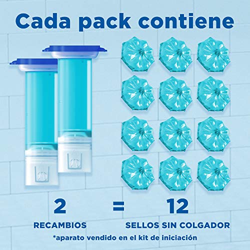 Pato Pato - Discos Activos Wc Recambio Floral Fantasy, 2 Recambios, 12 Discos 150 g