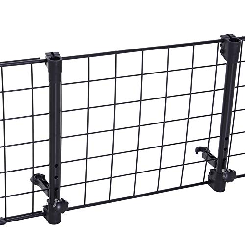 Pawhut Rejilla Separador Perro Coche Extensible Universal Reja de Seguridad Barrera para Perro y Maletas Mascota 91-145x30cm Acero