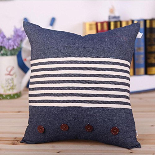 P.CHUXIN Cojín Almohada Almohadilla Multifuncional algodón y Lino Serie mediterránea (Incluyendo el núcleo) Blue