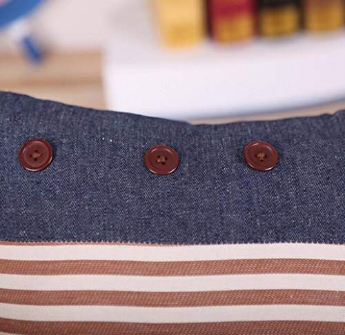 P.CHUXIN Cojín Almohada Almohadilla Multifuncional algodón y Lino Serie mediterránea (Incluyendo el núcleo) Brown