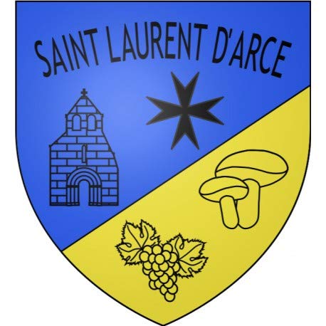 Pegatina autoadhesiva con escudo de San Laurent-d'Arce 33 ciudad, tamaño 4 cm