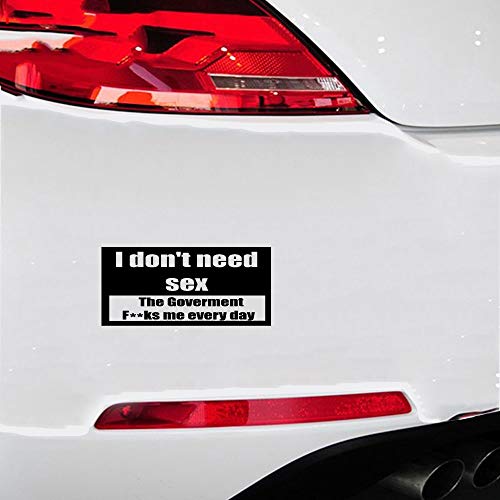 Pegatinas Coche Familia Divertido no necesito sexo Gobierno mí calcomanías diarias coche para coche etiqueta portátil ventana pegatina