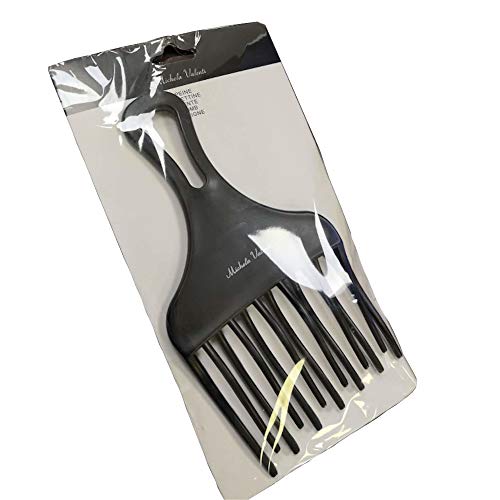 Peine afro tenedor puas anchas para cabello rizado negro 17,7cm