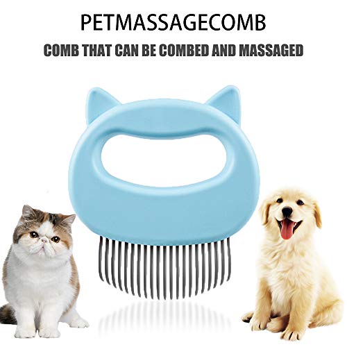 Peine para Piojos para Mascotas Mascota Gato Perro Masaje Concha Peine Aseo DepilacióN Cepillo De Limpieza para Cachorros Gato Perro(3PCS)