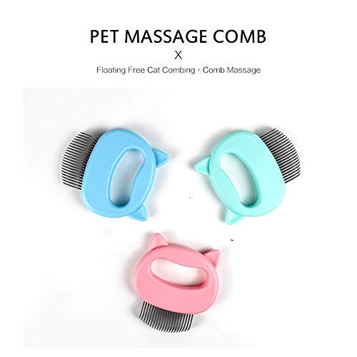 Peine para Piojos para Mascotas Mascota Gato Perro Masaje Concha Peine Aseo DepilacióN Cepillo De Limpieza para Cachorros Gato Perro(3PCS)