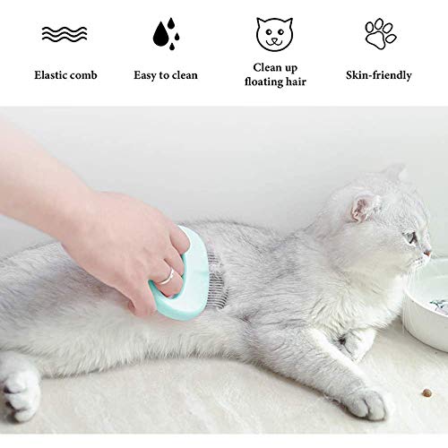 Peine para Piojos para Mascotas Mascota Gato Perro Masaje Concha Peine Aseo DepilacióN Cepillo De Limpieza para Cachorros Gato Perro(3PCS)