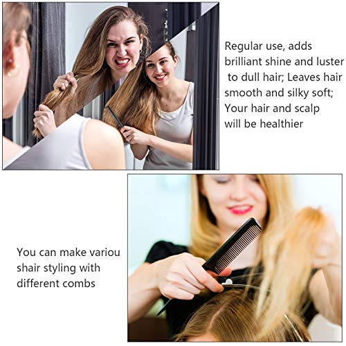 Peines Profesionales Antiestático AirSMall 115PCS Profesional Peine de Fibra de Carbono para Barberos Peluquería de Todo Tipo de Cabello Salon Hair Styling Peluquería Peluquería Combs conjunto