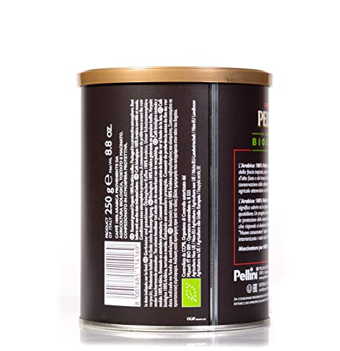 Pellini Caffè Molido 100% Bio Arábica - 2 Latas de 250 gr (500 gr)